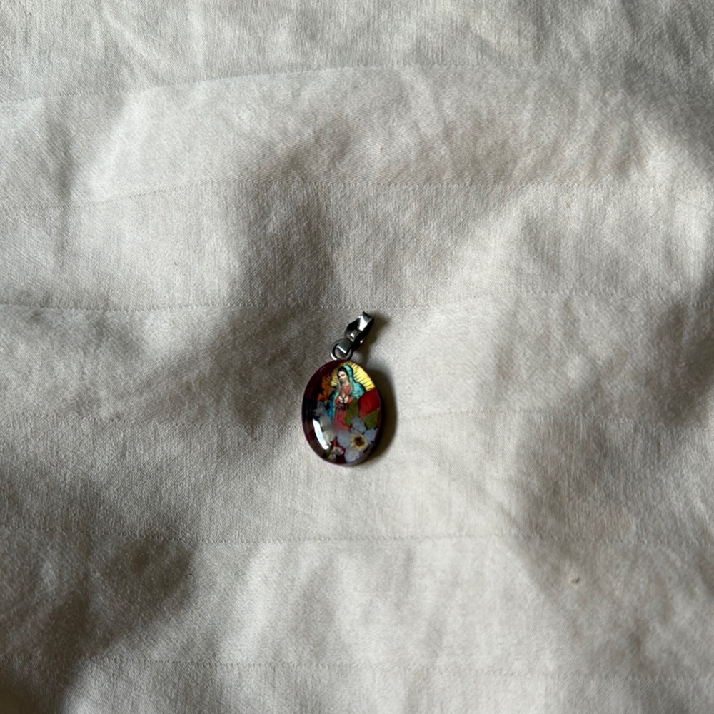 Mary Pendant Charm scratched